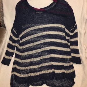 Light knitted striped sweater